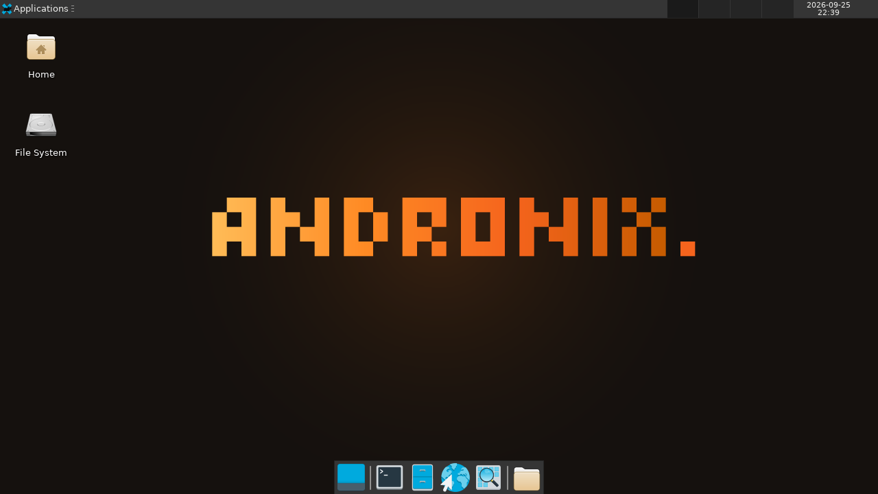 Arch Linux with the XFCE desktop, installed with Andronix
