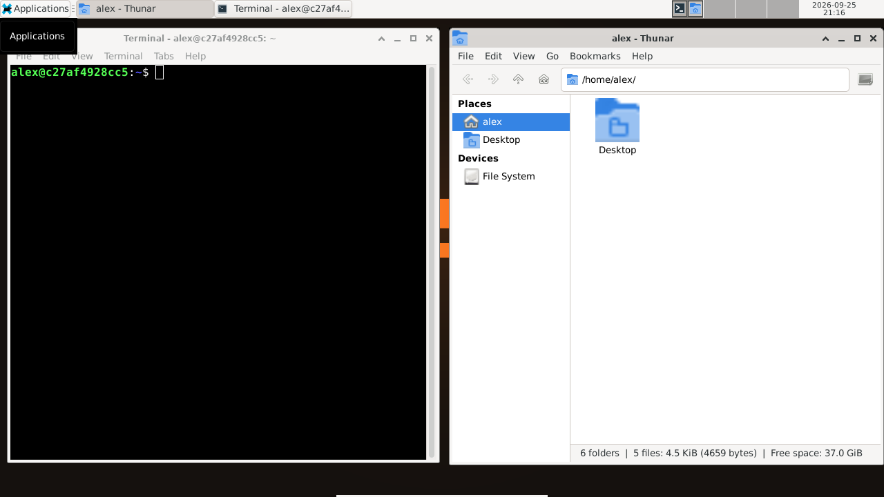 Apps running on Debian 13 with XFCE