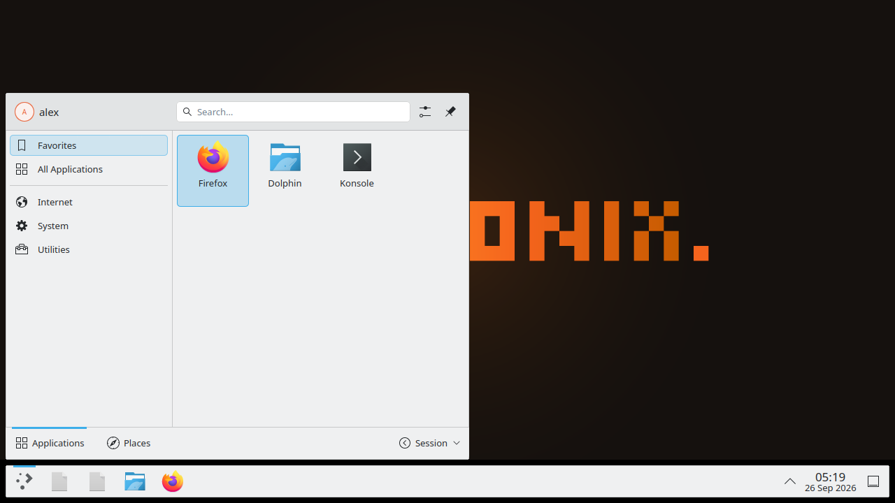 KDE Plasma on Ubuntu 26.04, installed with –de kde