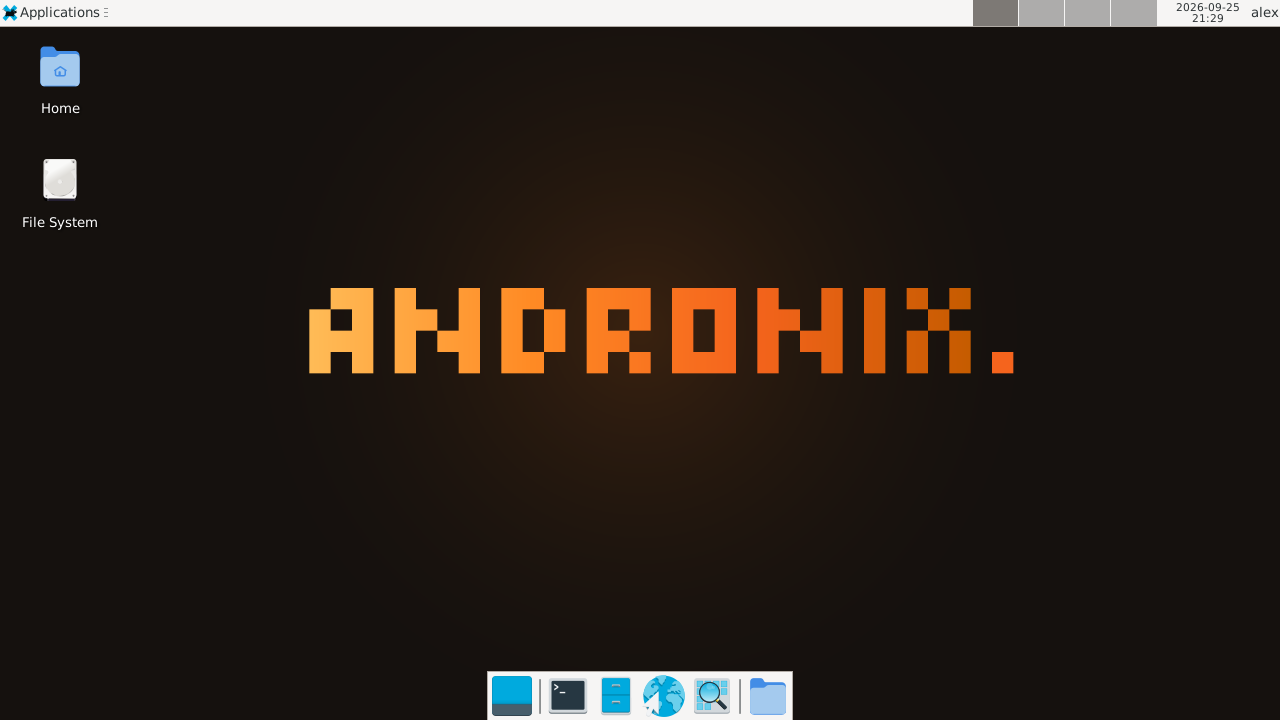 Ubuntu 26.04 LTS with the XFCE desktop, installed with Andronix